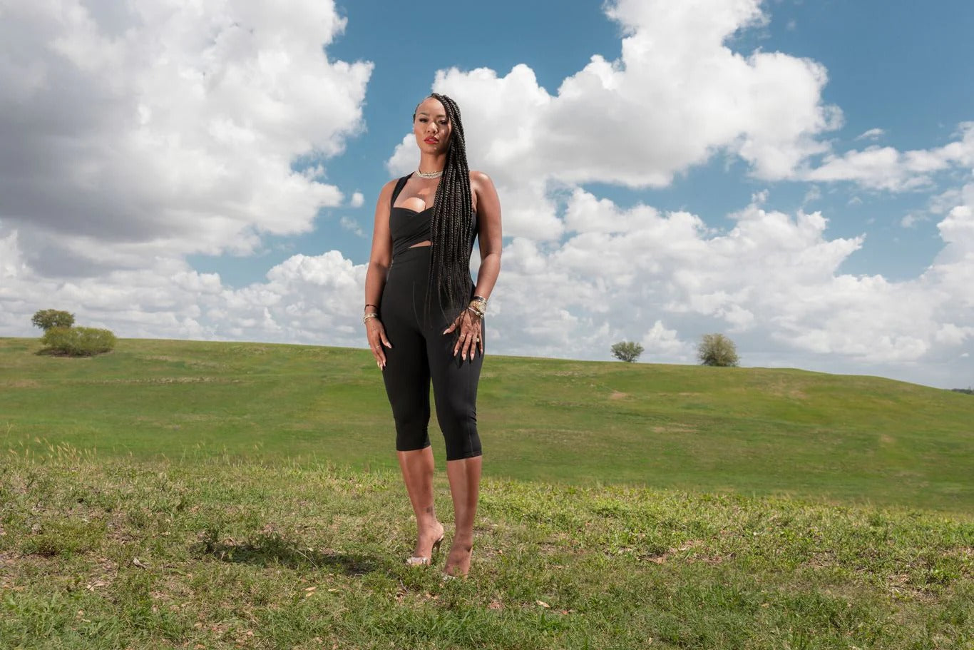 Women's Performance Power Span 3/4 Peek-A-Boo Jumpsuit