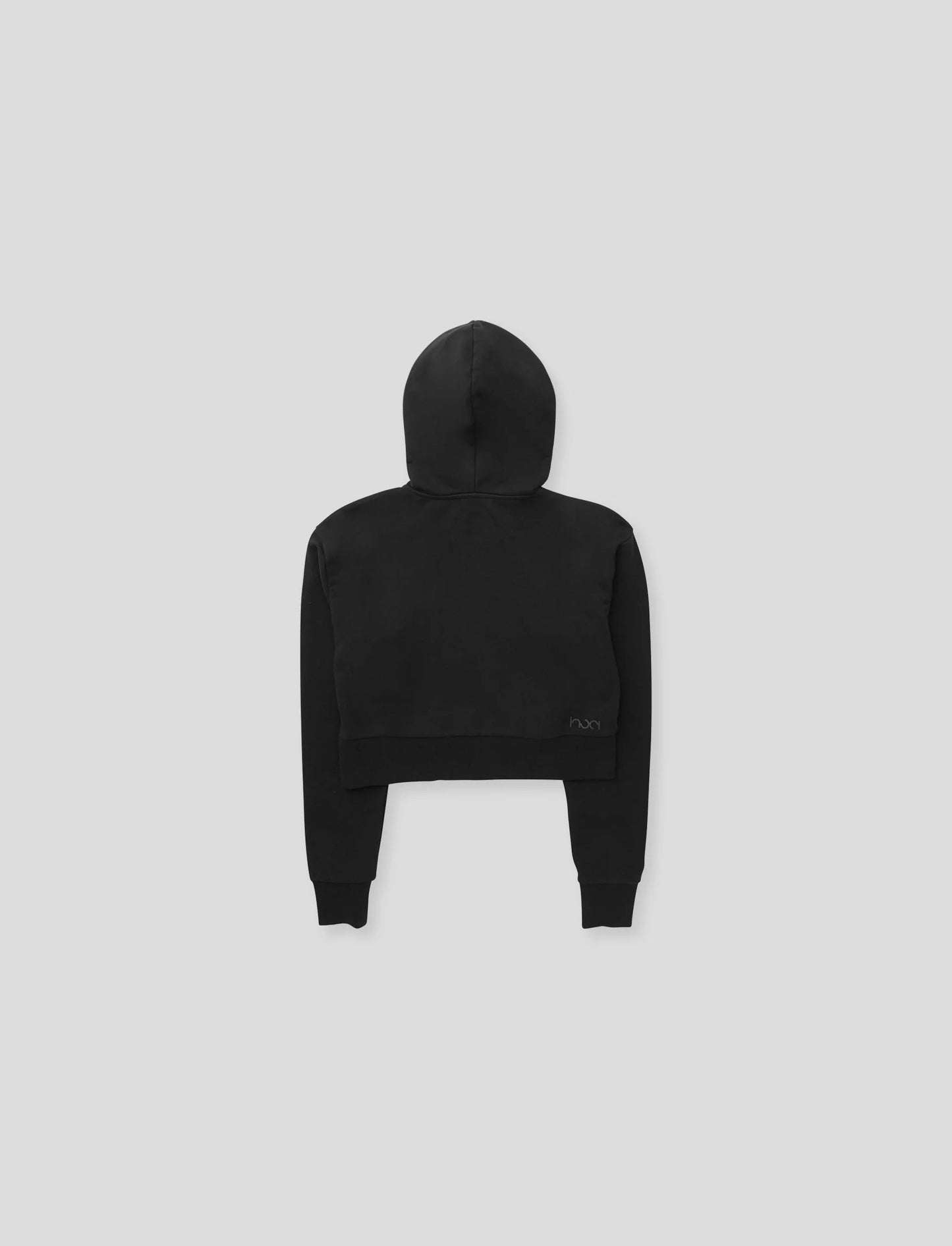 Women's Casual Lightweight French Terry Crop Zip Through Hoodie