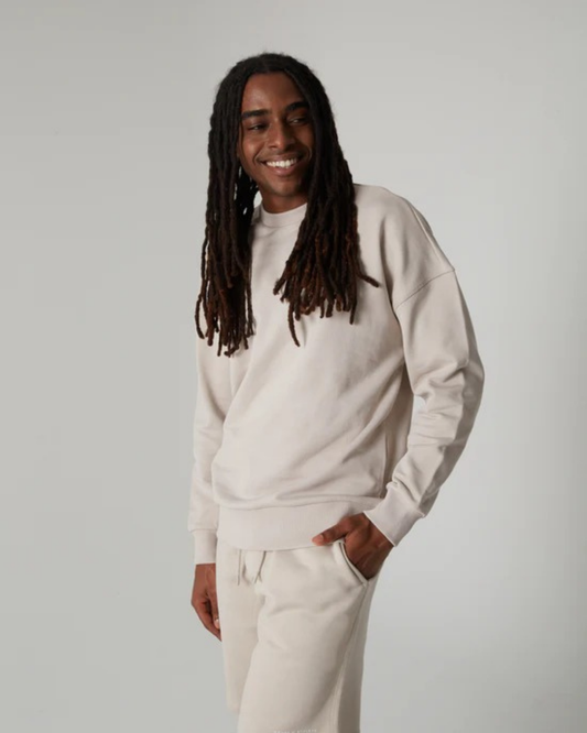 Men's Casual French Terry Oversized Crew