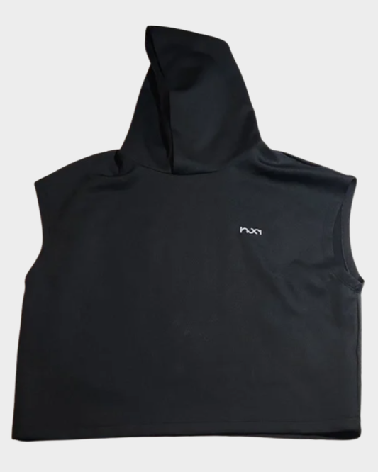 Women's Casual Tech Fleece Sleeveless Popover Hoodie