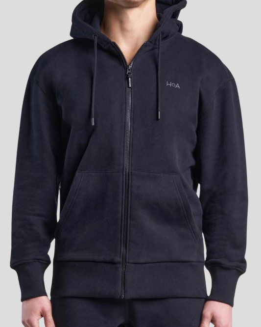 Men's Casual Popover HOA Zip-Through Hoodie