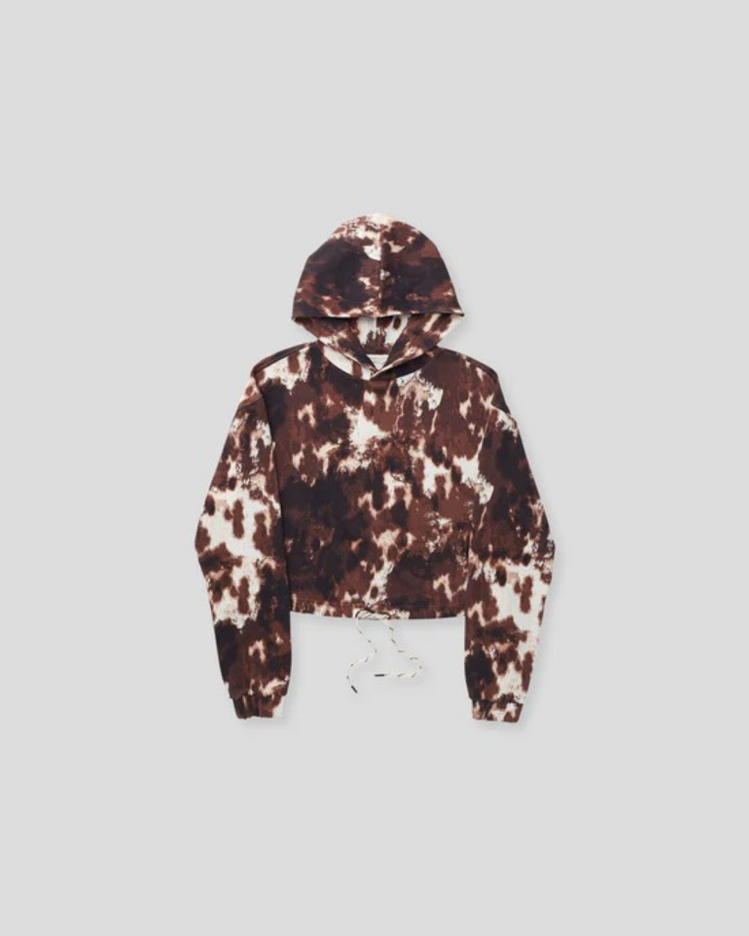 Women's Casual Lightweight French Terry Crop Popover Hoodie