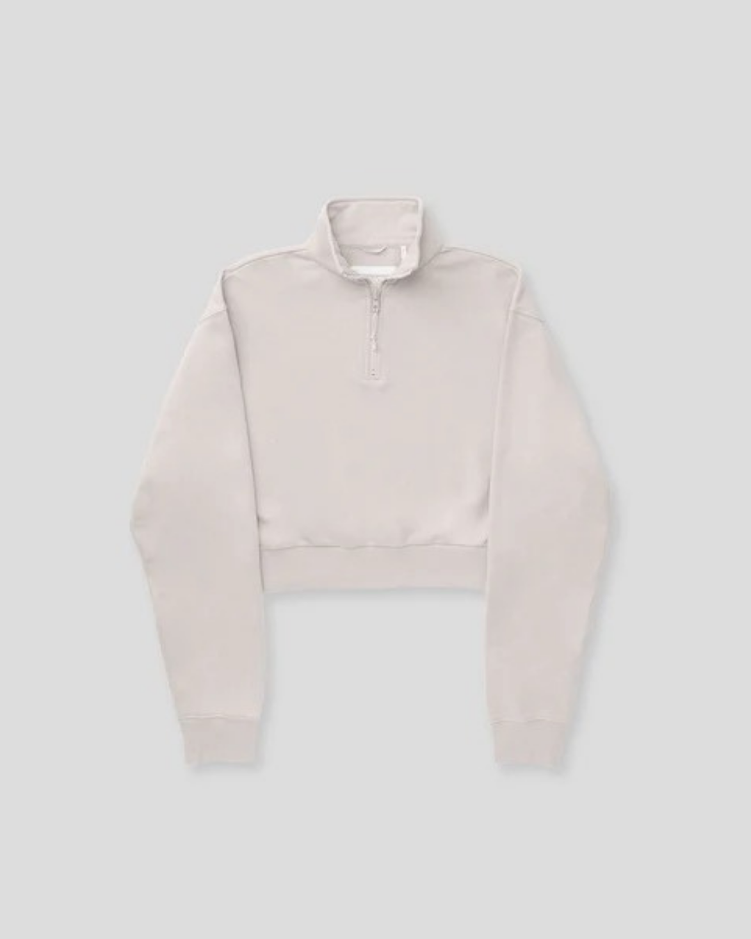 Women's Casual Lightweight French Terry Crop 1/4 Zip Sweatshirt
